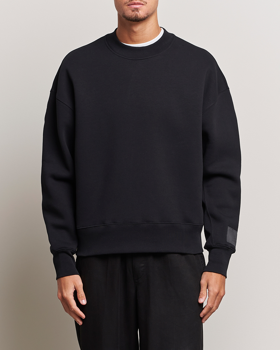 Homme | Pulls Et Tricots | AMI | Brushed Cotton Crew Neck Sweatshirt Black