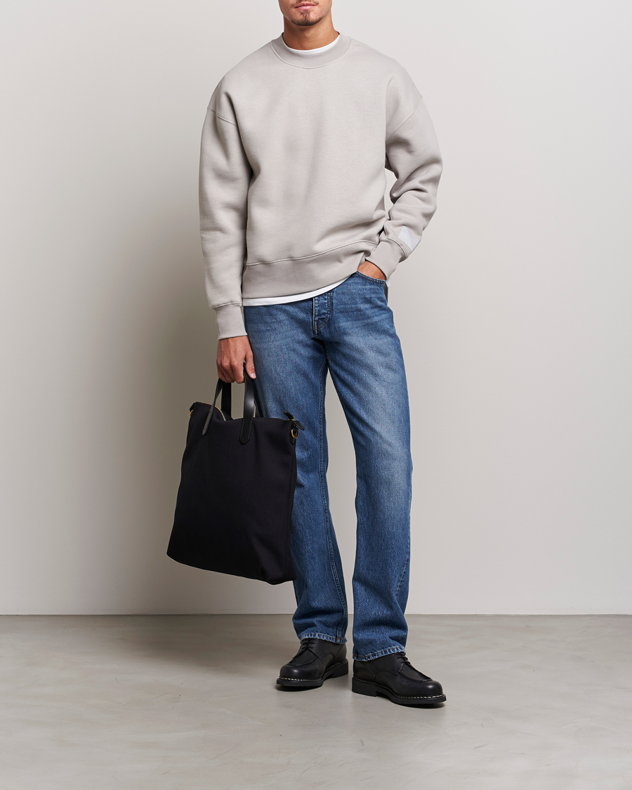 Homme | Pulls Et Tricots | AMI | Brushed Cotton Crew Neck Sweatshirt Pearl Grey