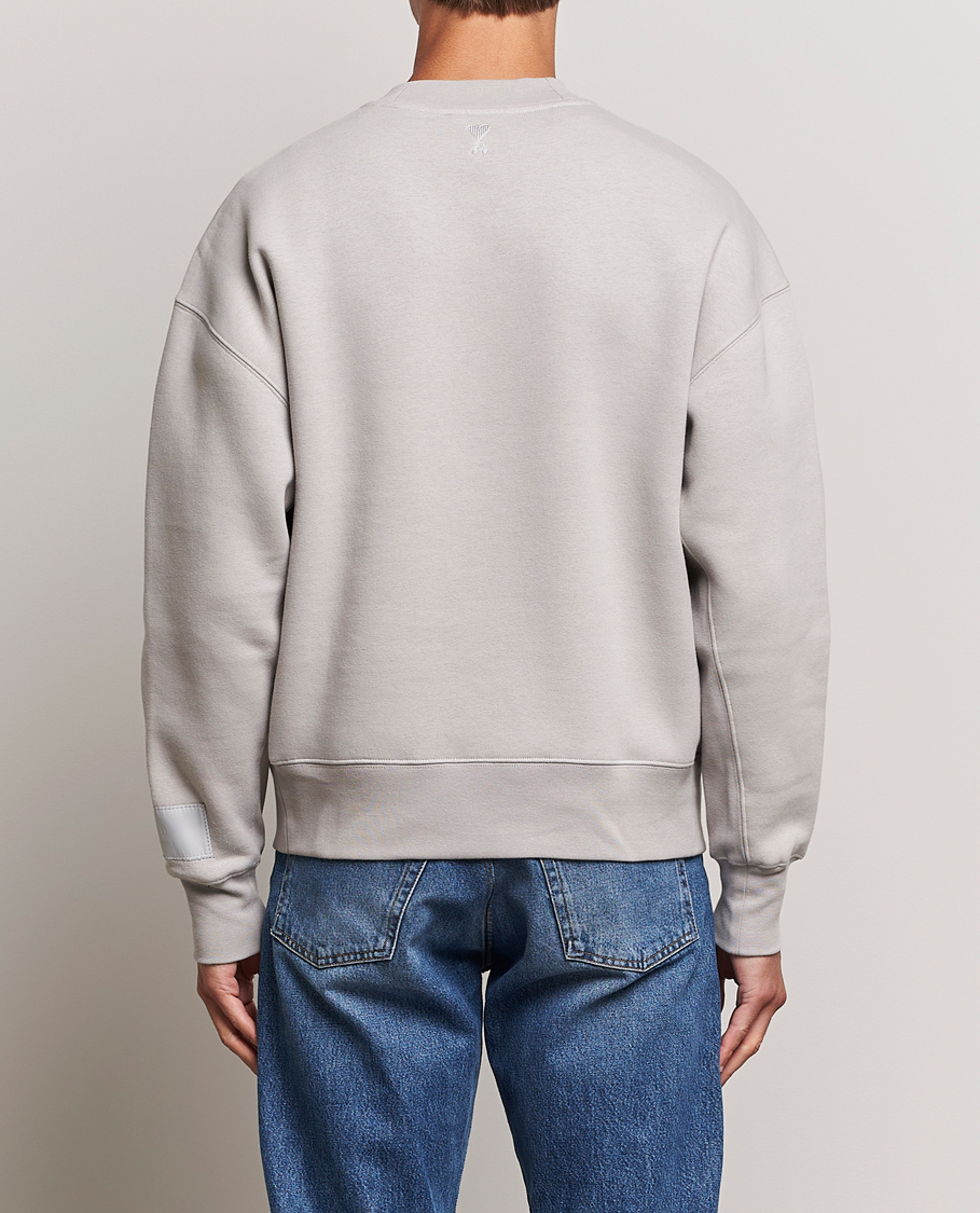 Homme | Pulls Et Tricots | AMI | Brushed Cotton Crew Neck Sweatshirt Pearl Grey