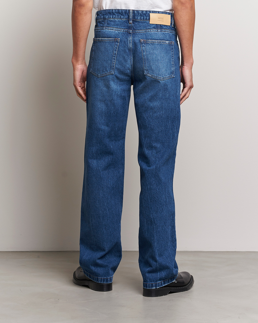 Homme | Jeans | AMI | Straight Fit Jeans Used Blue