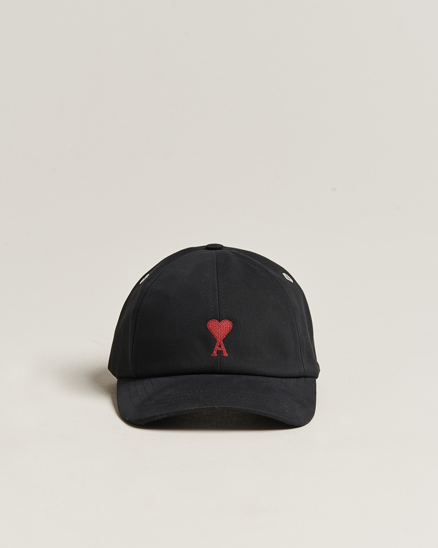 Homme | AMI Heart Logo Cap Black | AMI | Heart Logo Cap Black