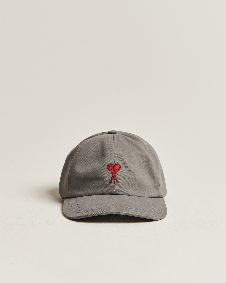 Homme | AMI Heart Logo Cap Mineral Grey | AMI | Heart Logo Cap Mineral Grey