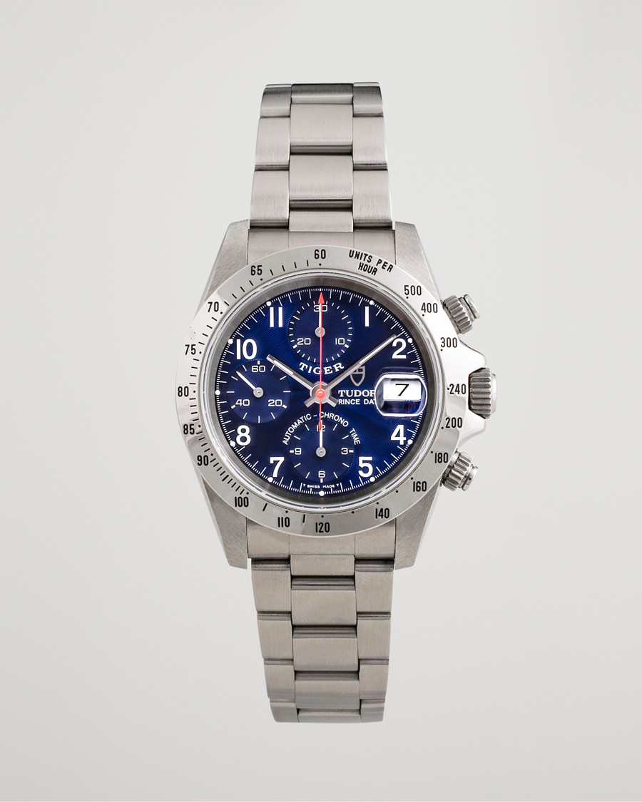 Homme | Tudor Pre-Owned Tiger Prince Date Chronograph 72980 Steel Blue | Tudor Pre-Owned | Tiger Prince Date Chronograph 72980 Steel Blue