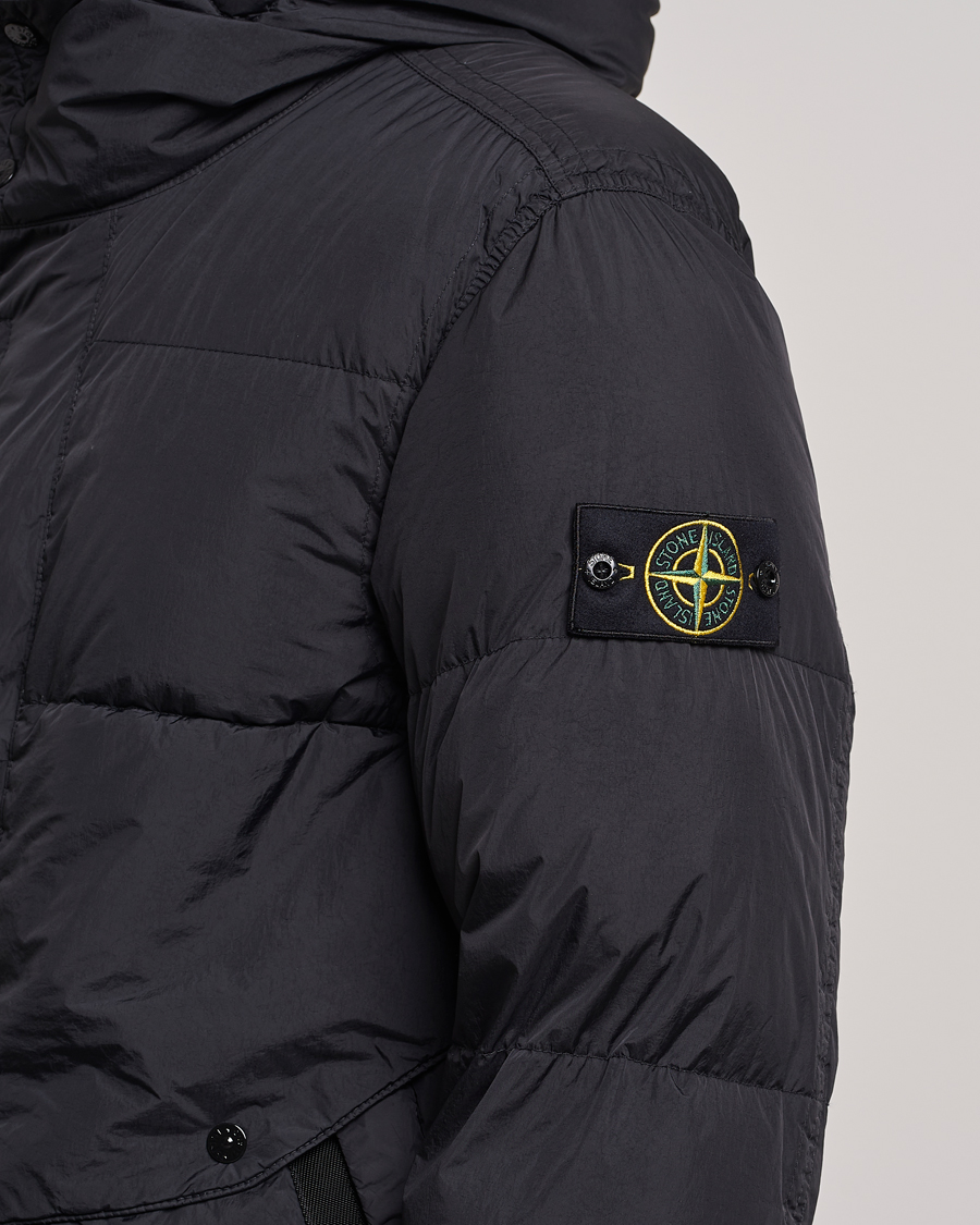 Homme | Manteaux Et Vestes | Stone Island | Garment Dyed  Recycled Nylon Long Down Jacket Black