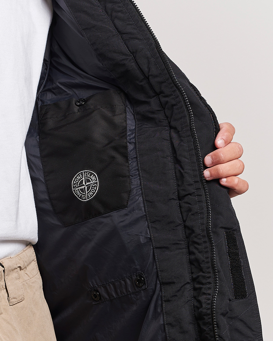 Homme | Manteaux Et Vestes | Stone Island | Garment Dyed  Recycled Nylon Long Down Jacket Black