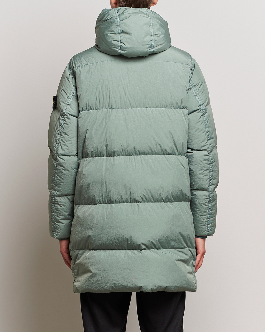 Homme | Manteaux Et Vestes | Stone Island | Garment Dyed Recycled Nylon Long Down Jacket Sage