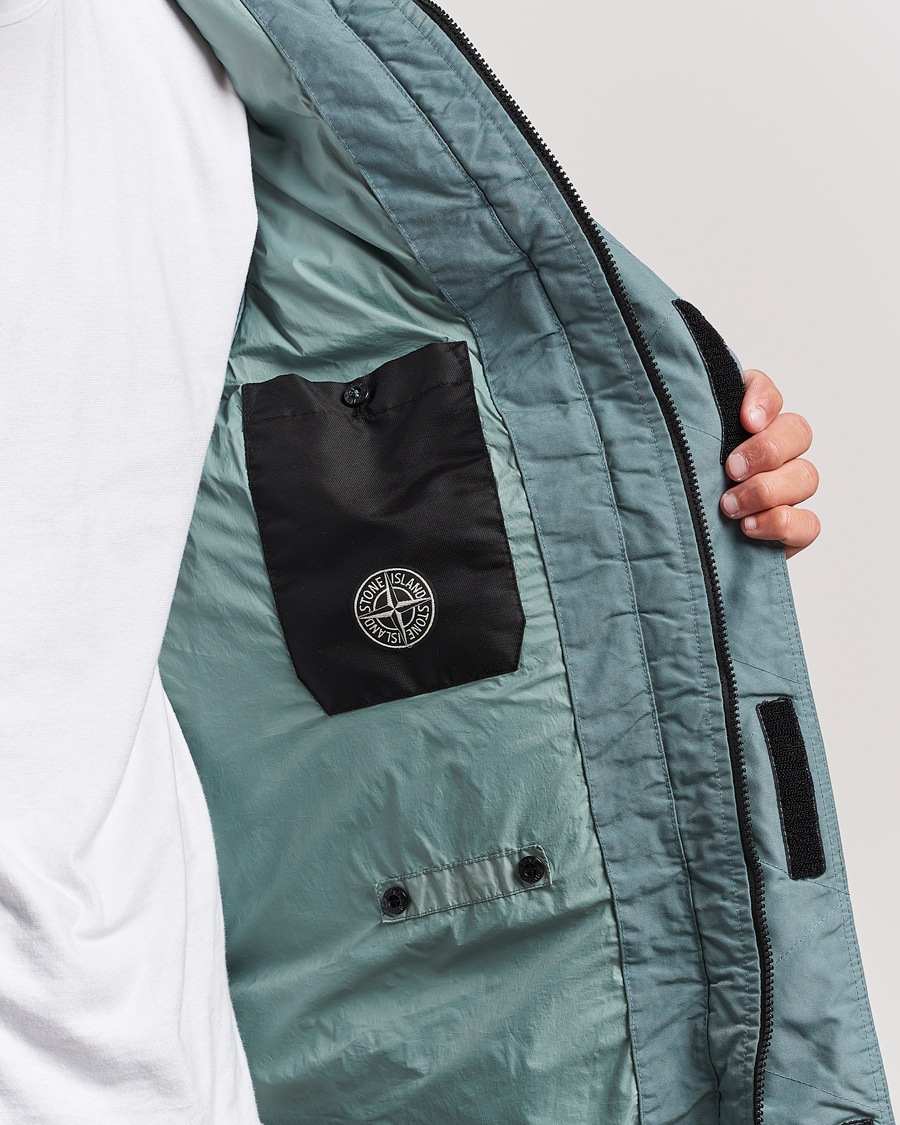 Homme | Manteaux Et Vestes | Stone Island | Garment Dyed Recycled Nylon Long Down Jacket Sage