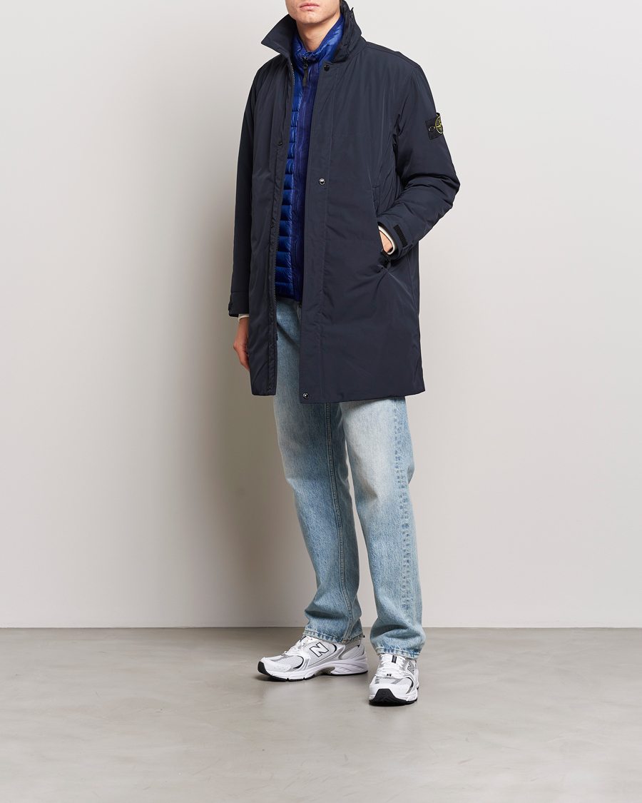 Homme | Manteaux Et Vestes | Stone Island | Micro Twill Coat Navy Blue