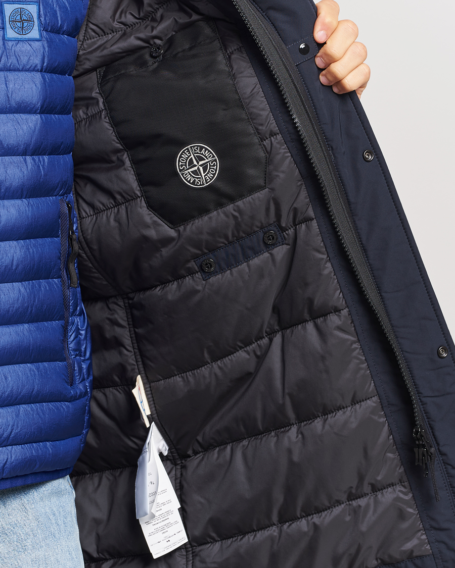 Homme | Manteaux Et Vestes | Stone Island | Micro Twill Coat Navy Blue