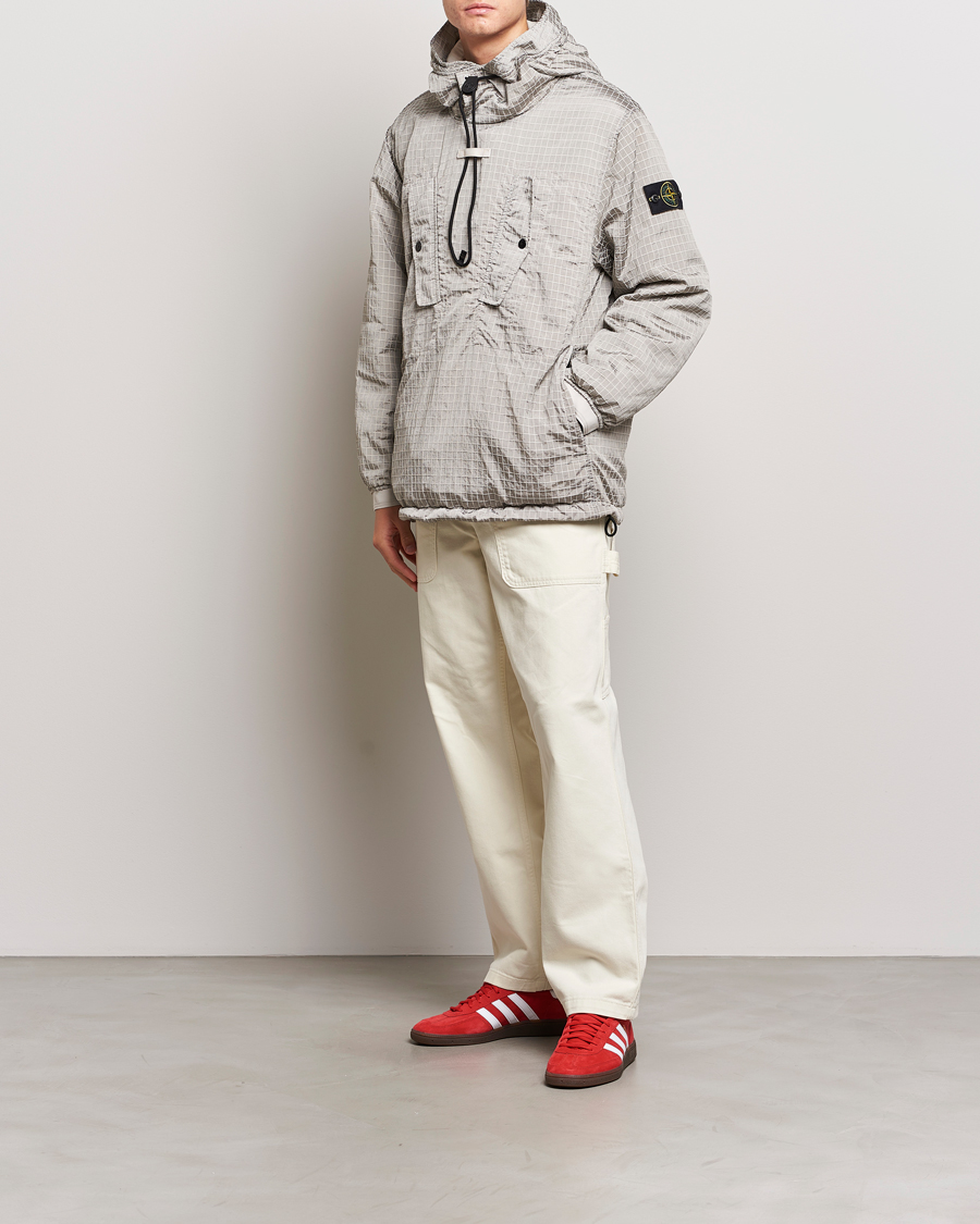 Homme | Manteaux Et Vestes | Stone Island | Garment Dyed Macro Ripstop Anorak Plaster