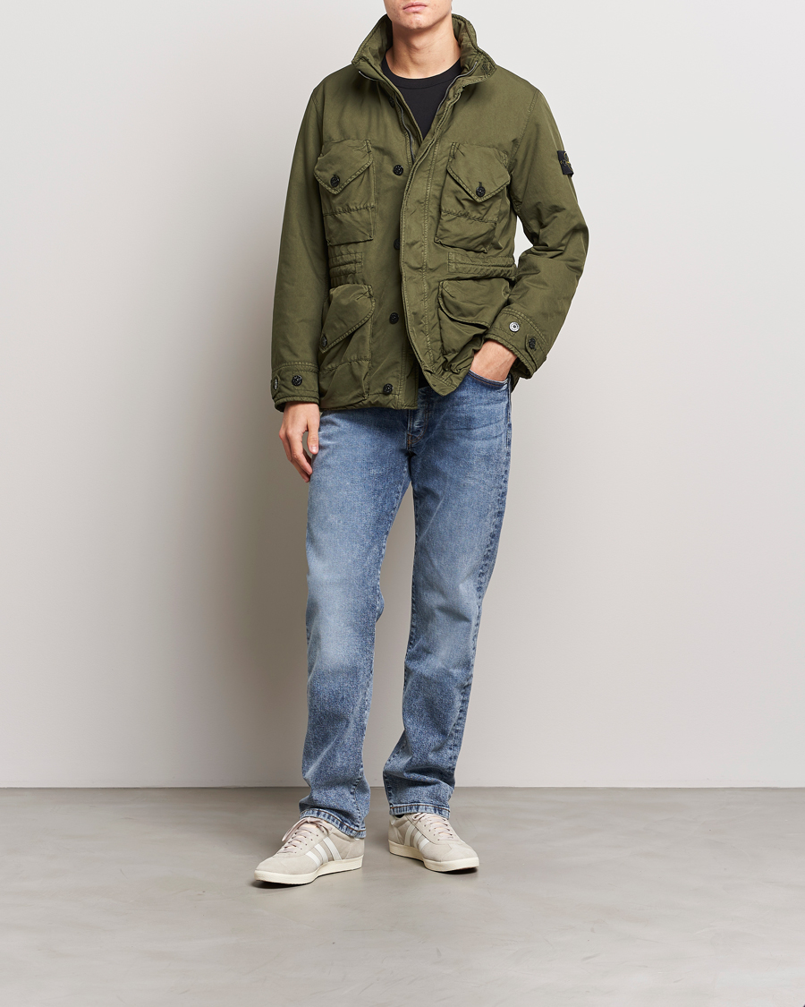 Stone Island David-TC Padded Field Jacket Olive - Acheter Stone