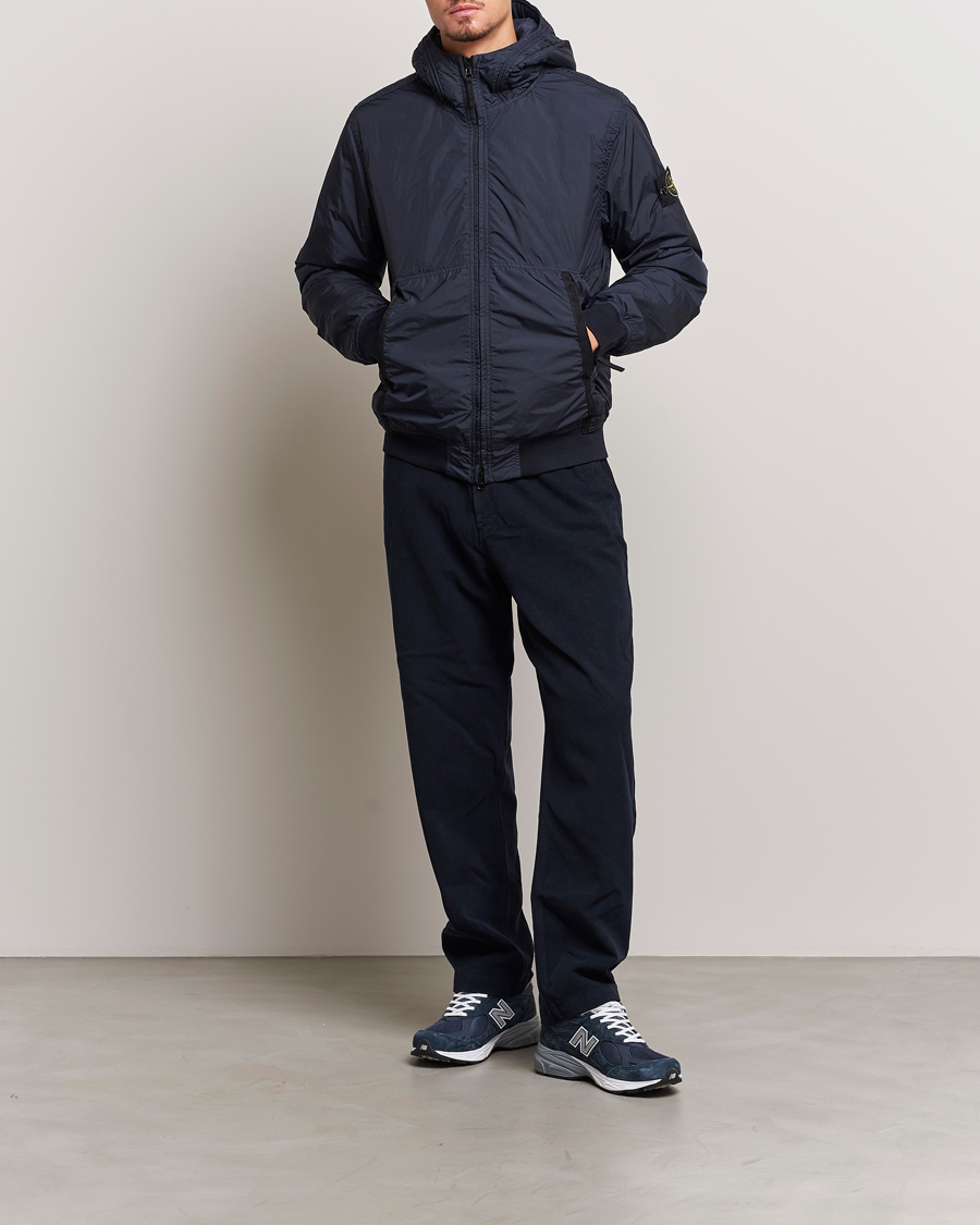 Homme | Manteaux Et Vestes | Stone Island | Garment Dyed Recycled Nylon Jacket Navy Blue