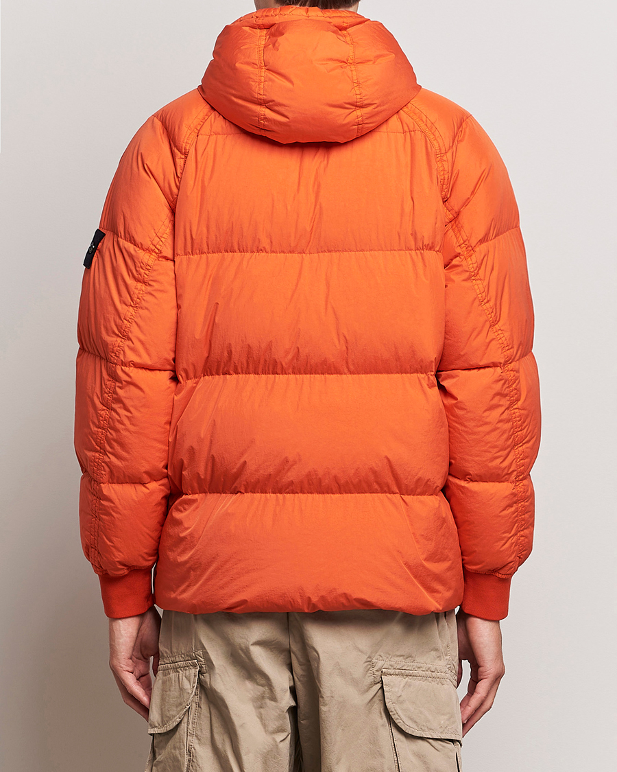 Homme | Manteaux Et Vestes | Stone Island | Garment Dyed  Recycled Nylon Down Jacket Orange Red