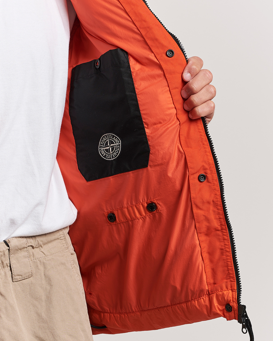 Homme | Manteaux Et Vestes | Stone Island | Garment Dyed  Recycled Nylon Down Jacket Orange Red