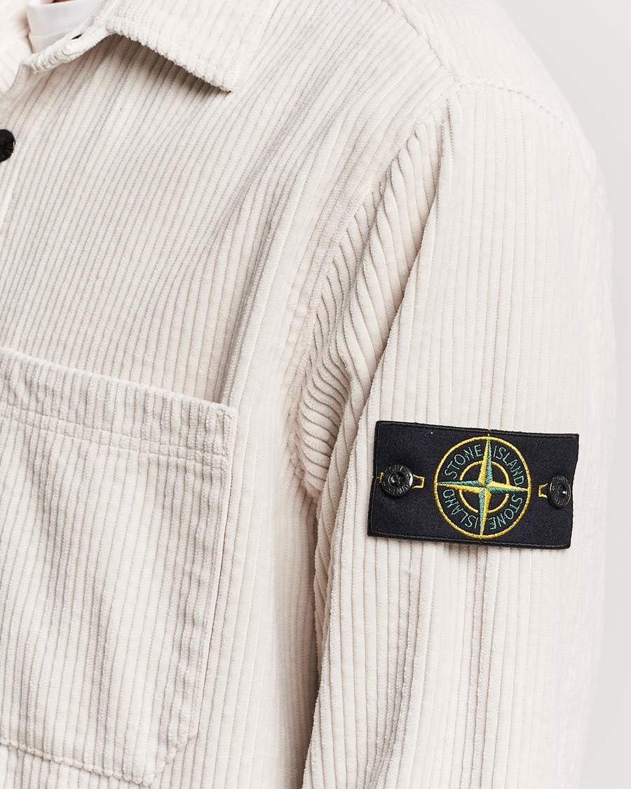 Homme | Chemises | Stone Island | Garment Dyed Corduroy Overshirt Plaster