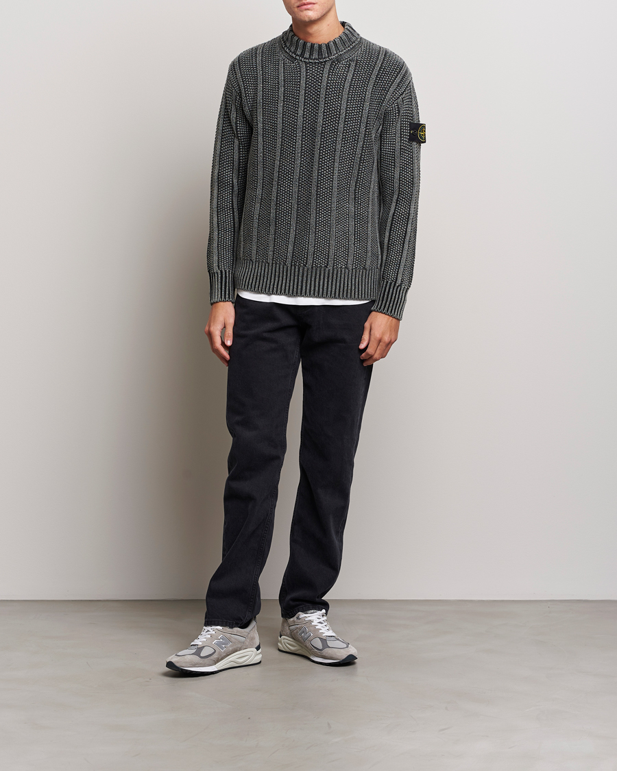 Homme | Pulls Et Tricots | Stone Island | Knitted Wool Crewneck Black