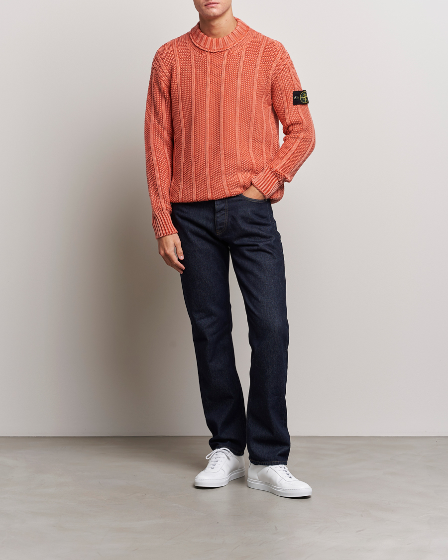 Homme | Pulls Et Tricots | Stone Island | Knitted Wool Crewneck Orange Red