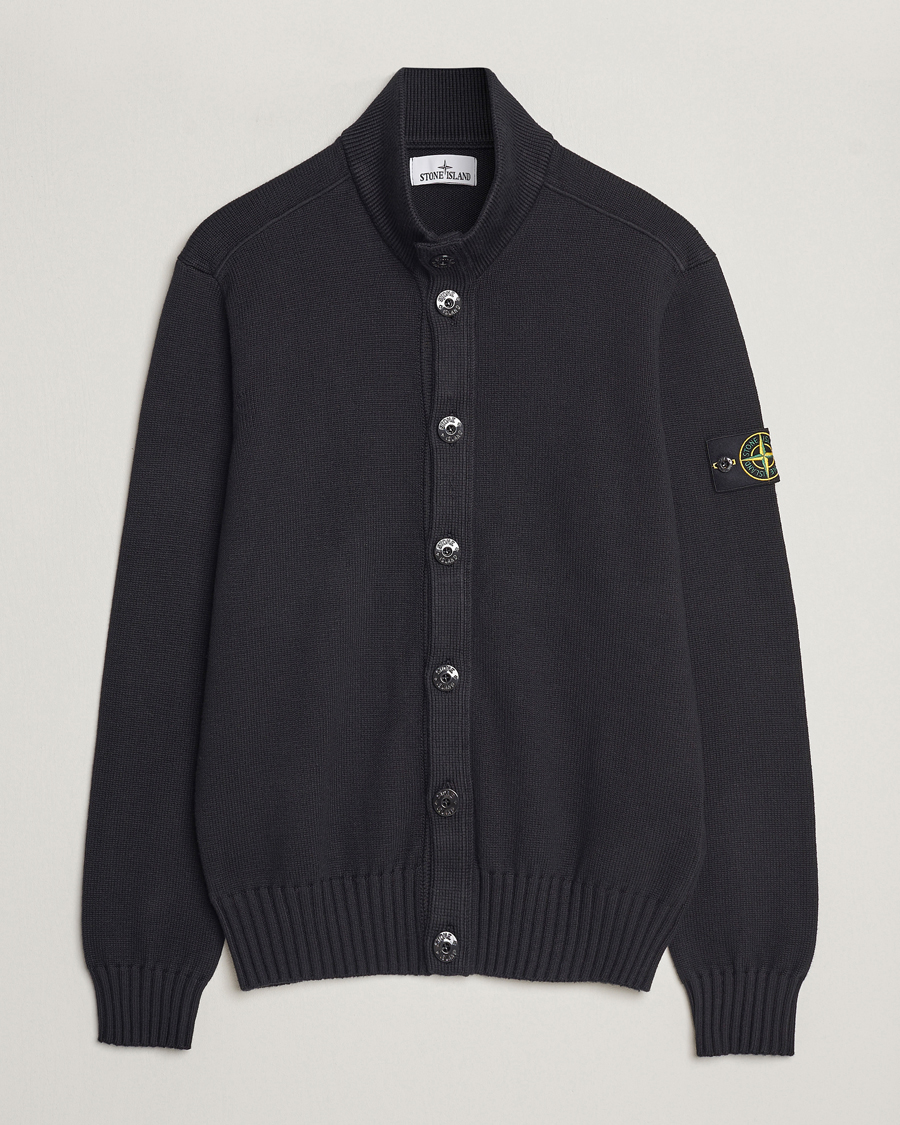 Homme | Pulls Et Tricots | Stone Island | Winter Cotton Cardigan Black