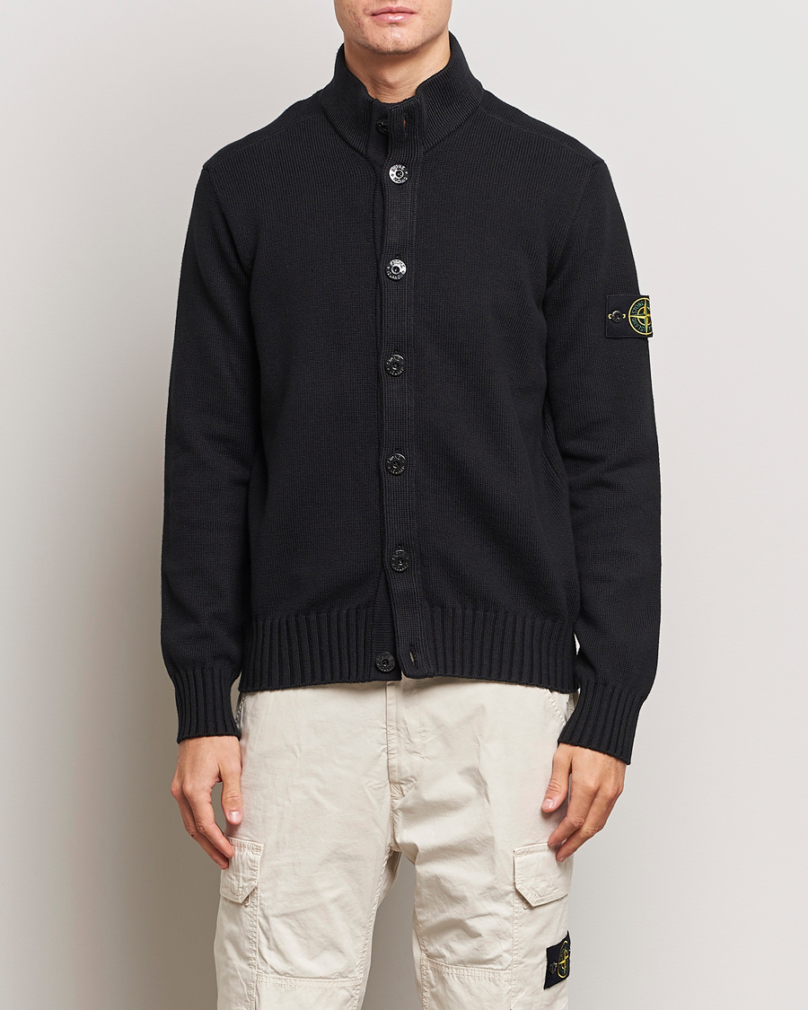 Homme | Pulls Et Tricots | Stone Island | Winter Cotton Cardigan Black