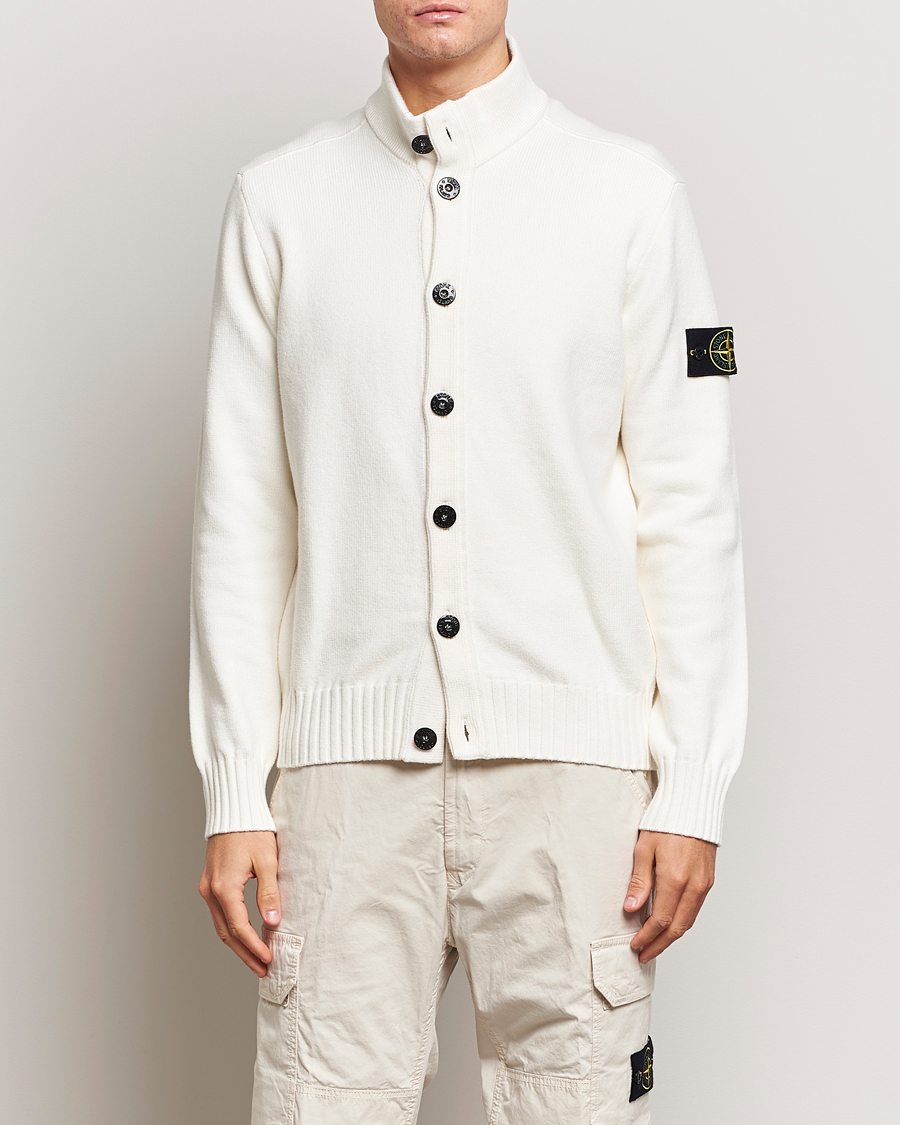 Homme | Pulls Et Tricots | Stone Island | Winter Cotton Cardigan Natural