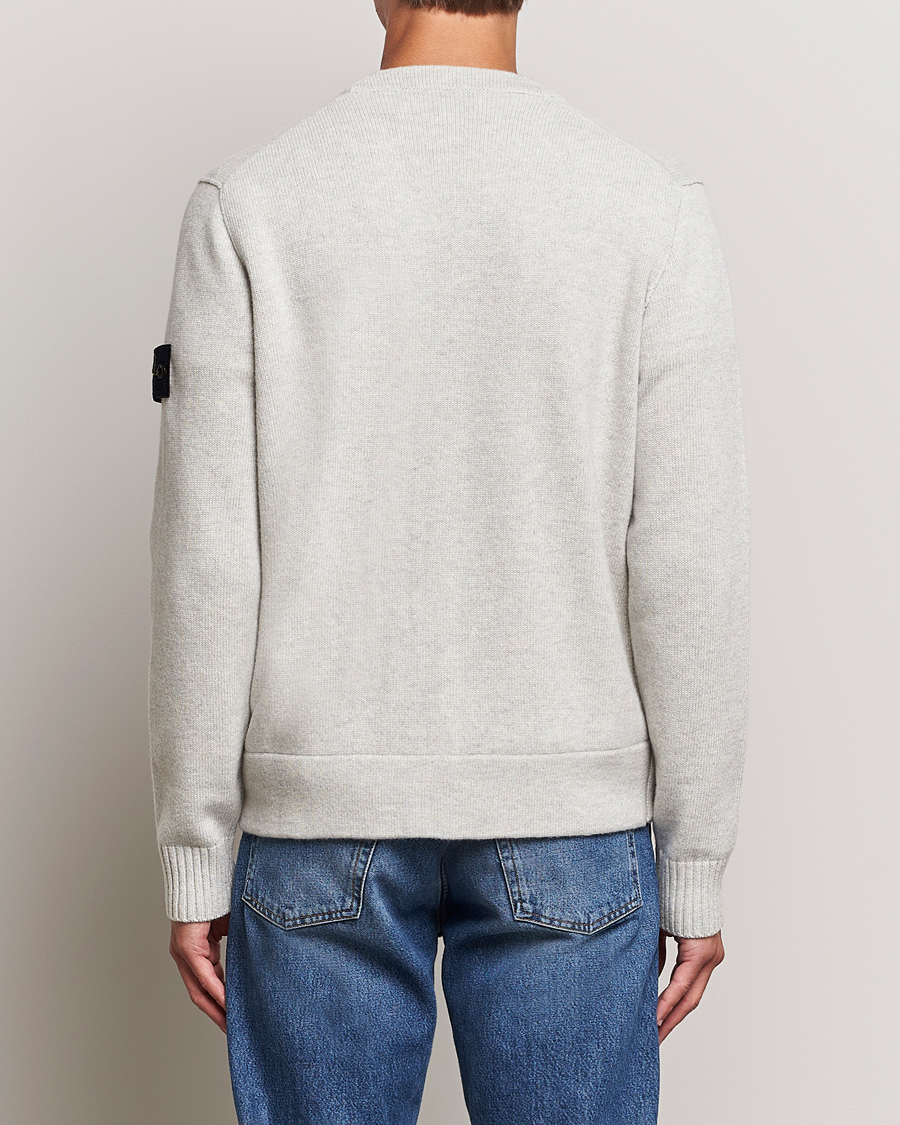 Homme | Pulls Et Tricots | Stone Island | Knitted Geelong Wool Cardigan Pearl Grey