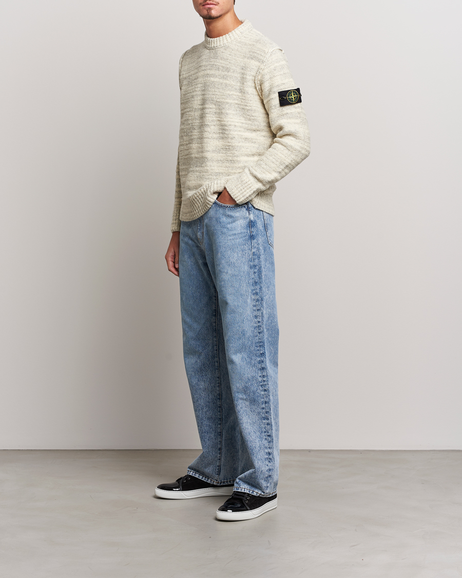 Homme | Pulls Et Tricots | Stone Island | Knitted Wool/Nylon Sweater Plaster