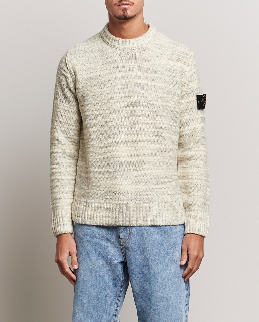 Homme | Pulls Et Tricots | Stone Island | Knitted Wool/Nylon Sweater Plaster