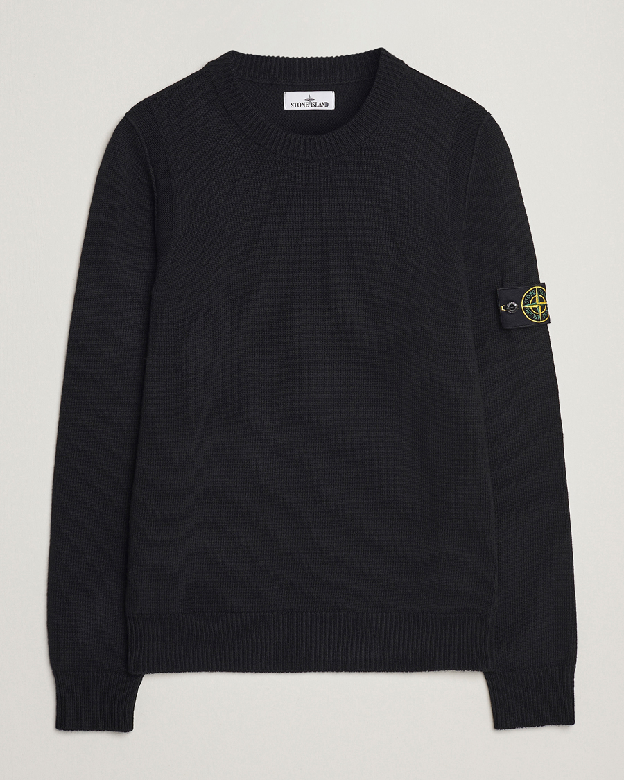 Homme | Pulls Et Tricots | Stone Island | Knitted Lambwool Sweater Black
