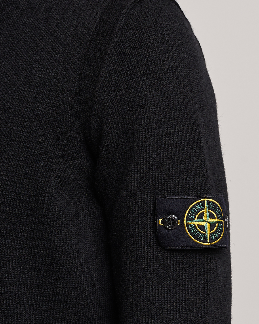 Homme | Pulls Et Tricots | Stone Island | Knitted Lambwool Sweater Black