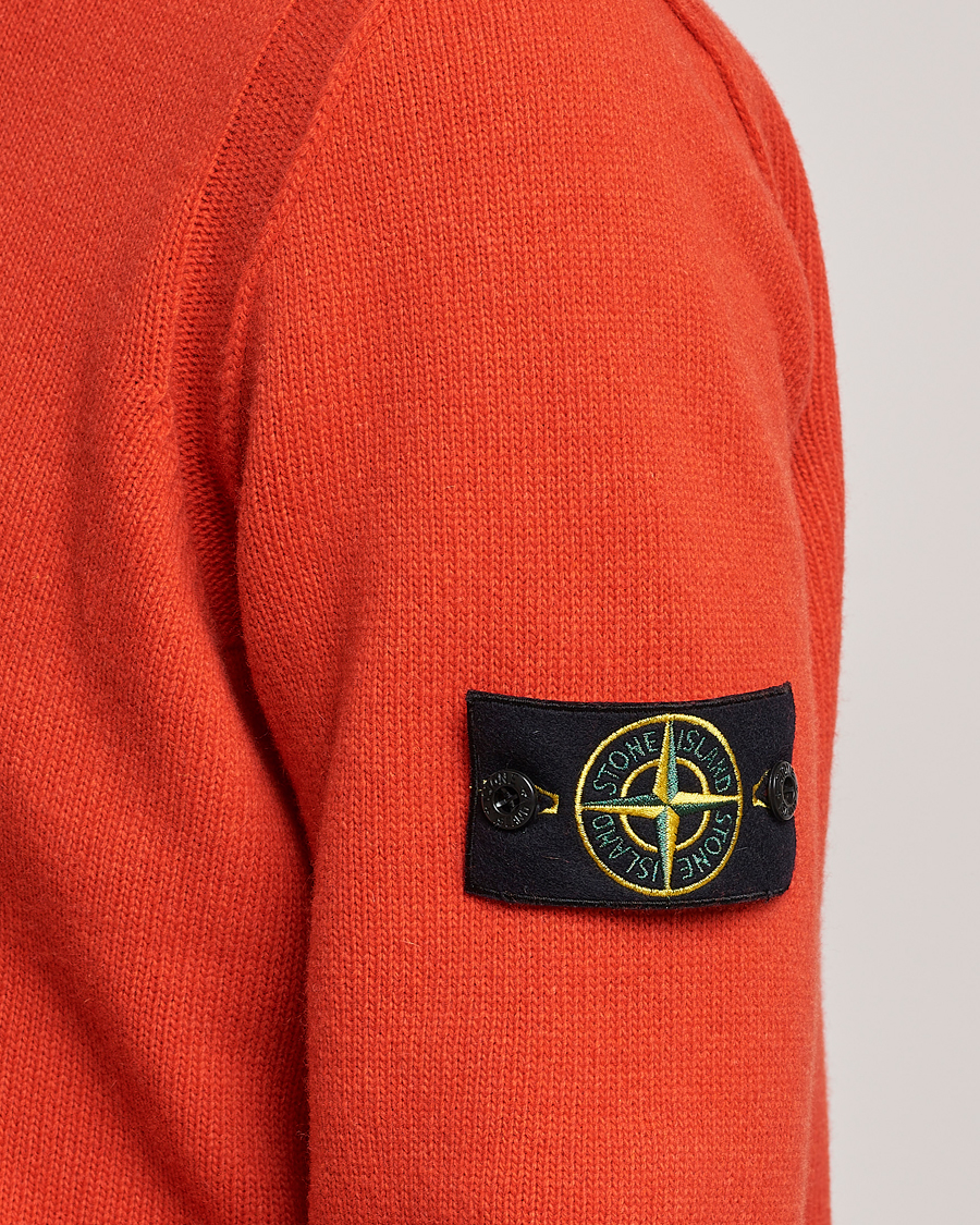 Homme | Pulls Et Tricots | Stone Island | Knitted Lambwool Sweater Orange Red