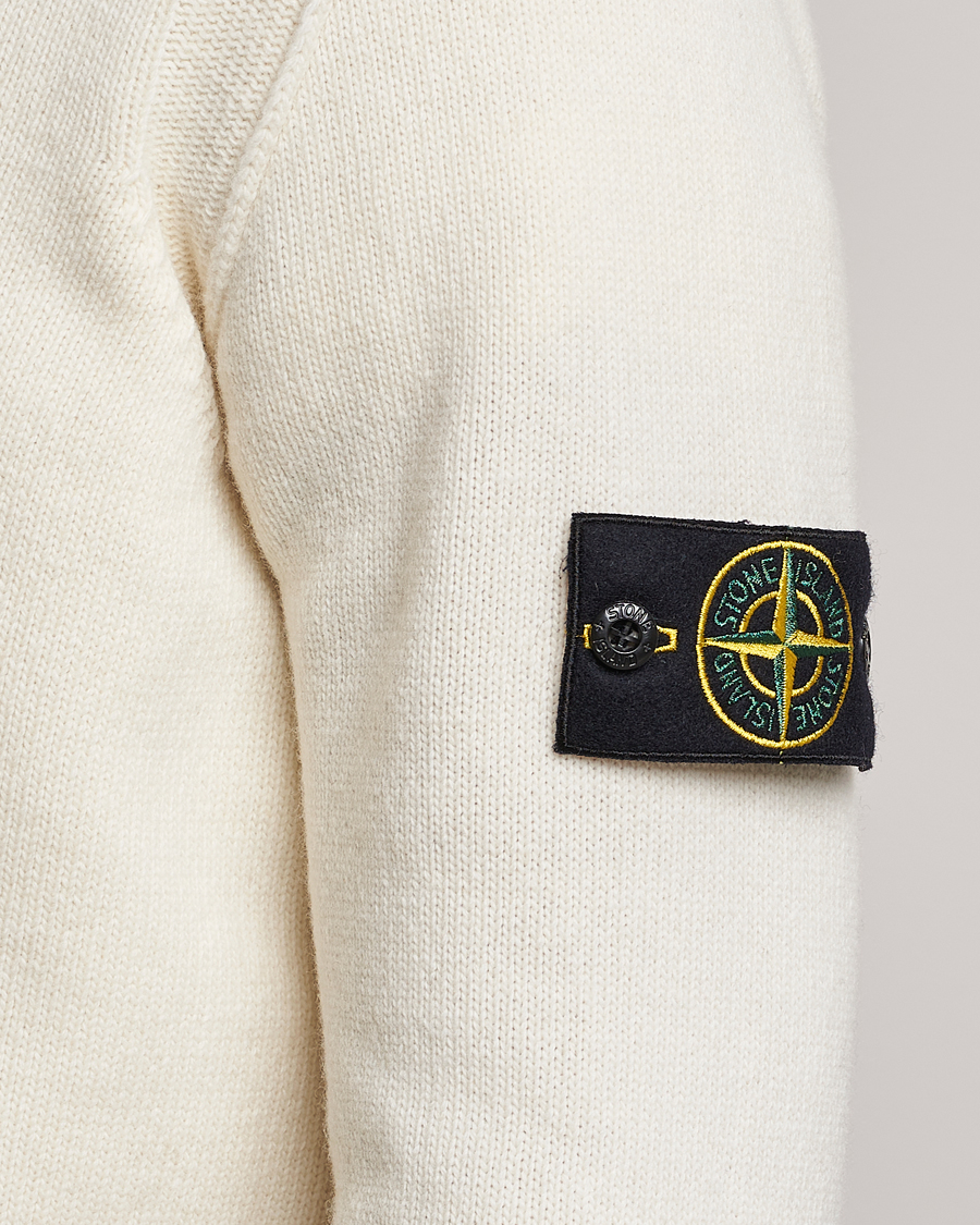 Homme | Pulls Et Tricots | Stone Island | Knitted Lambwool Sweater Natural