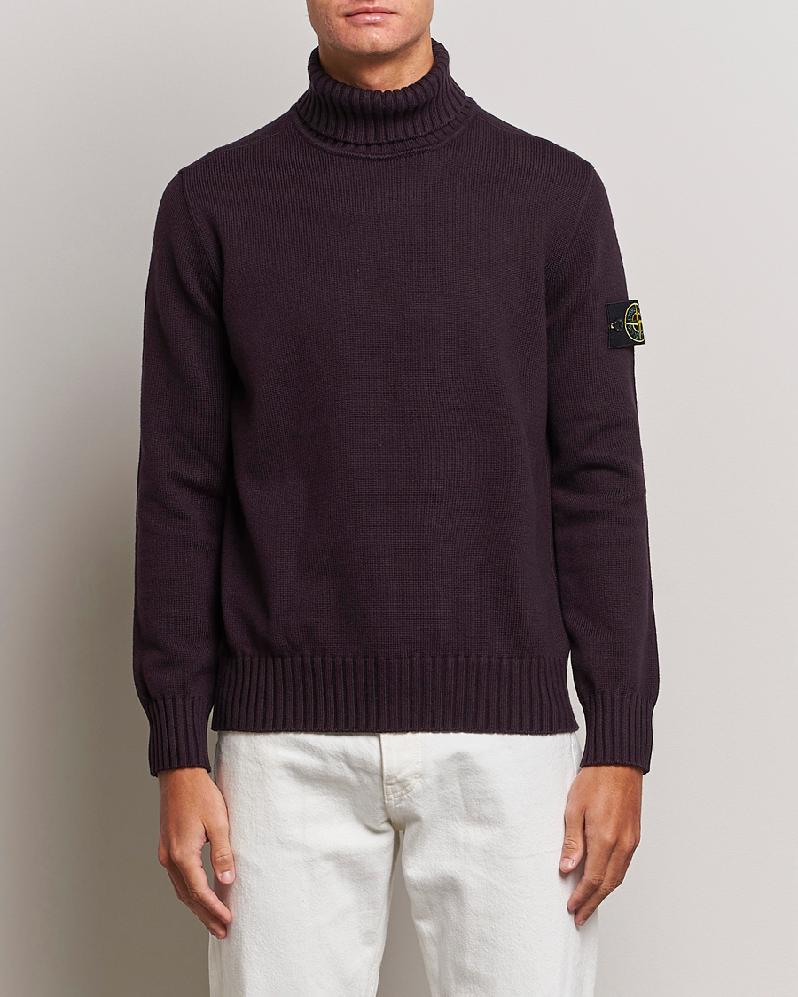 Homme | Pulls Et Tricots | Stone Island | Winter Cotton Polo Dark Burgundy