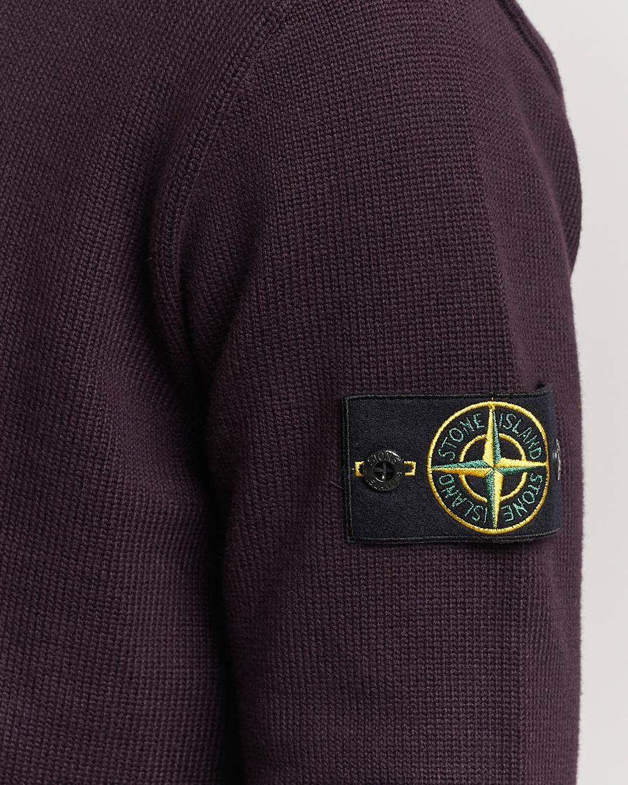 Homme | Pulls Et Tricots | Stone Island | Winter Cotton Polo Dark Burgundy