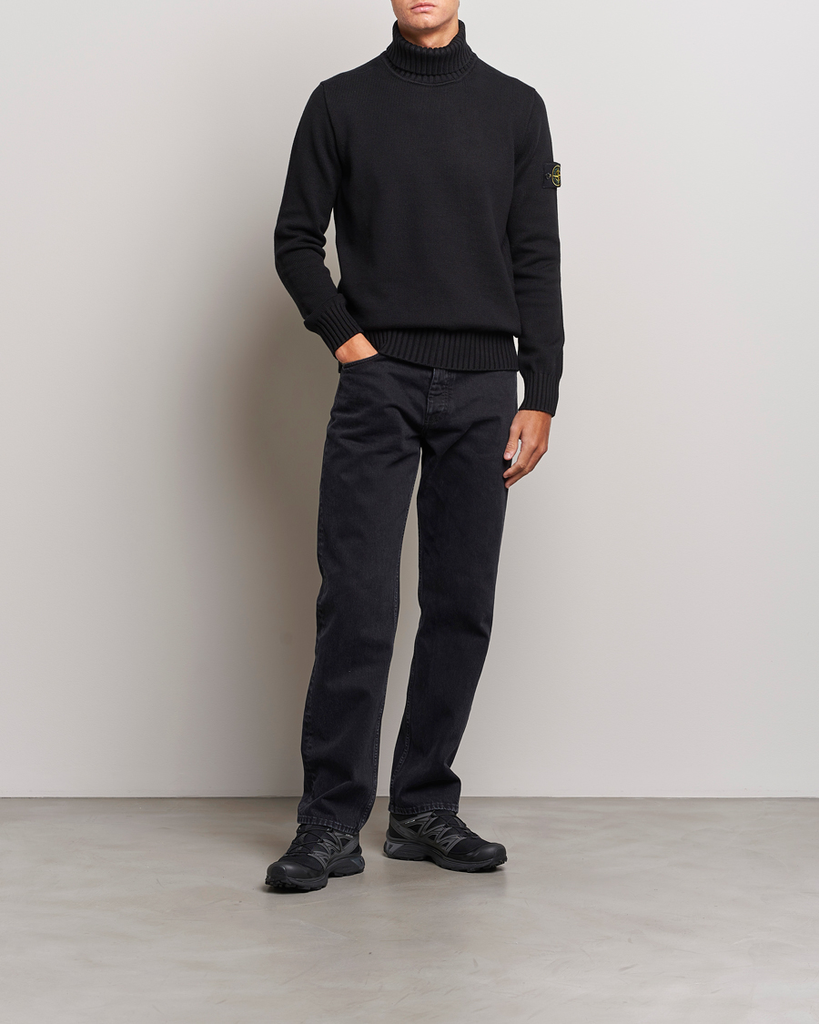 Homme | Pulls Et Tricots | Stone Island | Winter Cotton Polo Black