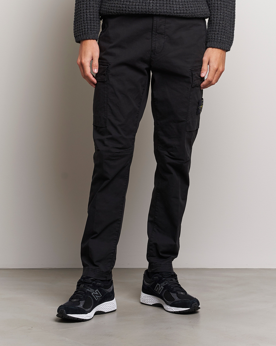 Homme | Pantalons | Stone Island | Stretch Cotton Gabardine Trousers Black
