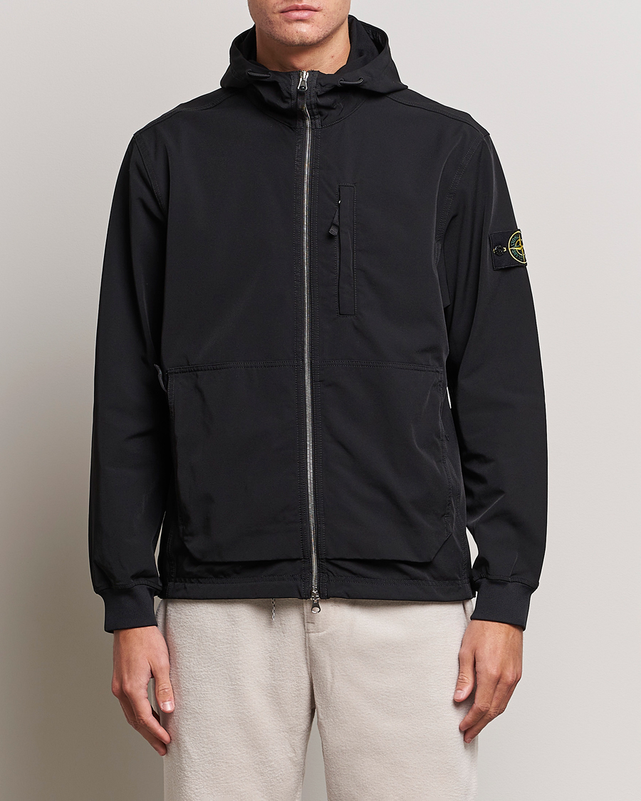 Stone Island Garment Dyed Recycled Nylon Full Zip Black - Acheter