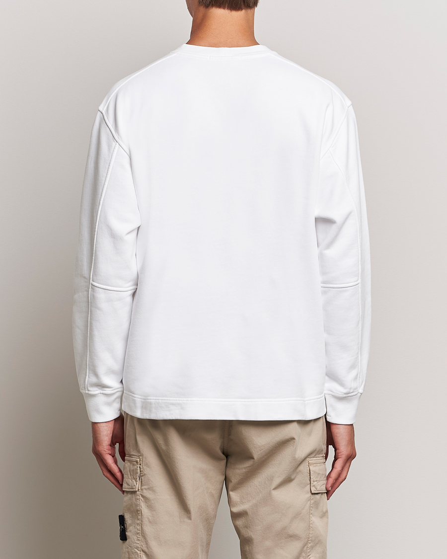 Homme | Pulls Et Tricots | Stone Island | Garment Dyed Fleece Logo Sweatshirt White