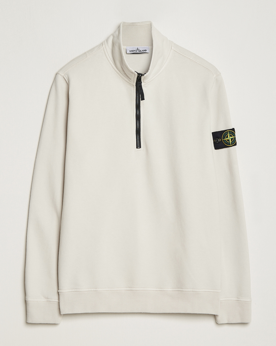 Homme | Pulls Et Tricots | Stone Island | Garment Dyed Fleece Half Zip Plaster