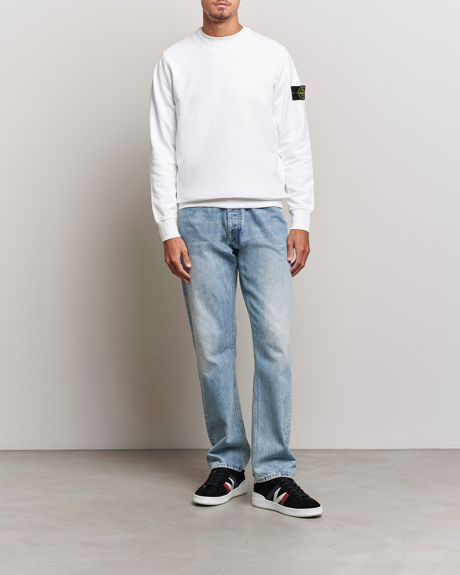 Homme | Pulls Et Tricots | Stone Island | Garment Dyed Fleece Sweatshirt White