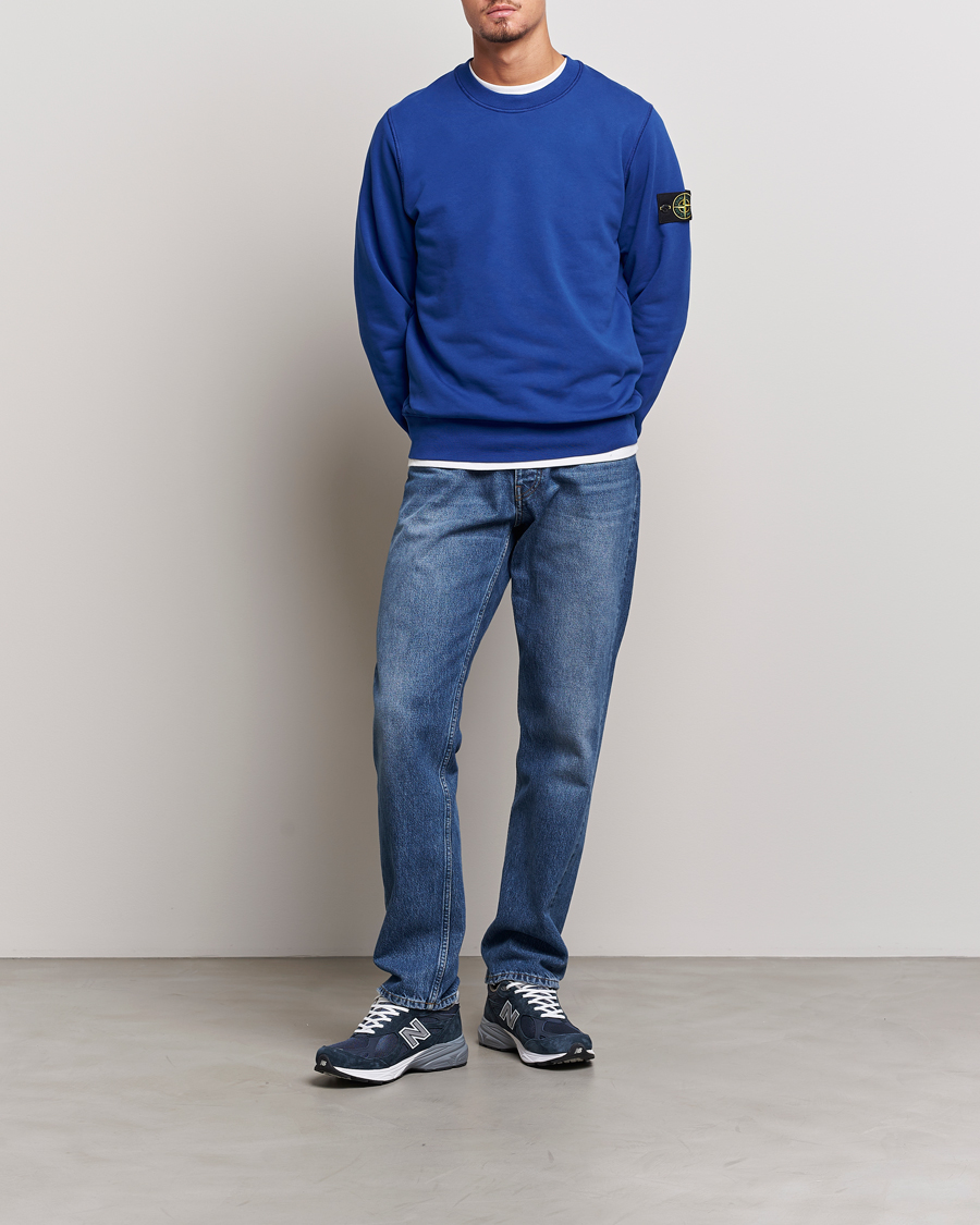 Homme | Pulls Et Tricots | Stone Island | Garment Dyed Fleece Sweatshirt Bright Blue
