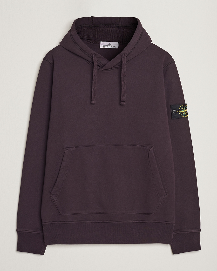 Homme | Pulls Et Tricots | Stone Island | Garment Dyed Fleece Hood Dark Burgundy