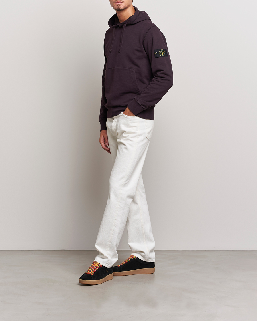 Homme | Pulls Et Tricots | Stone Island | Garment Dyed Fleece Hood Dark Burgundy