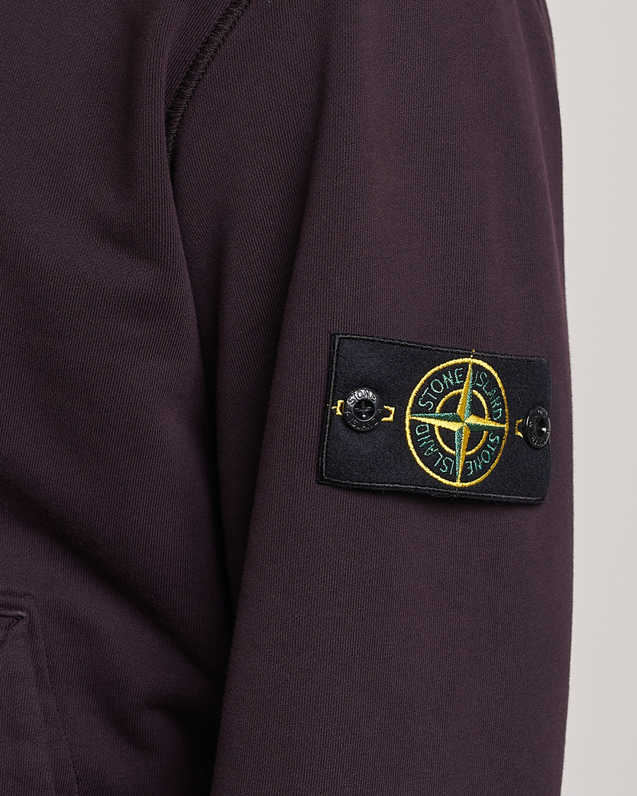 Homme | Pulls Et Tricots | Stone Island | Garment Dyed Fleece Hood Dark Burgundy