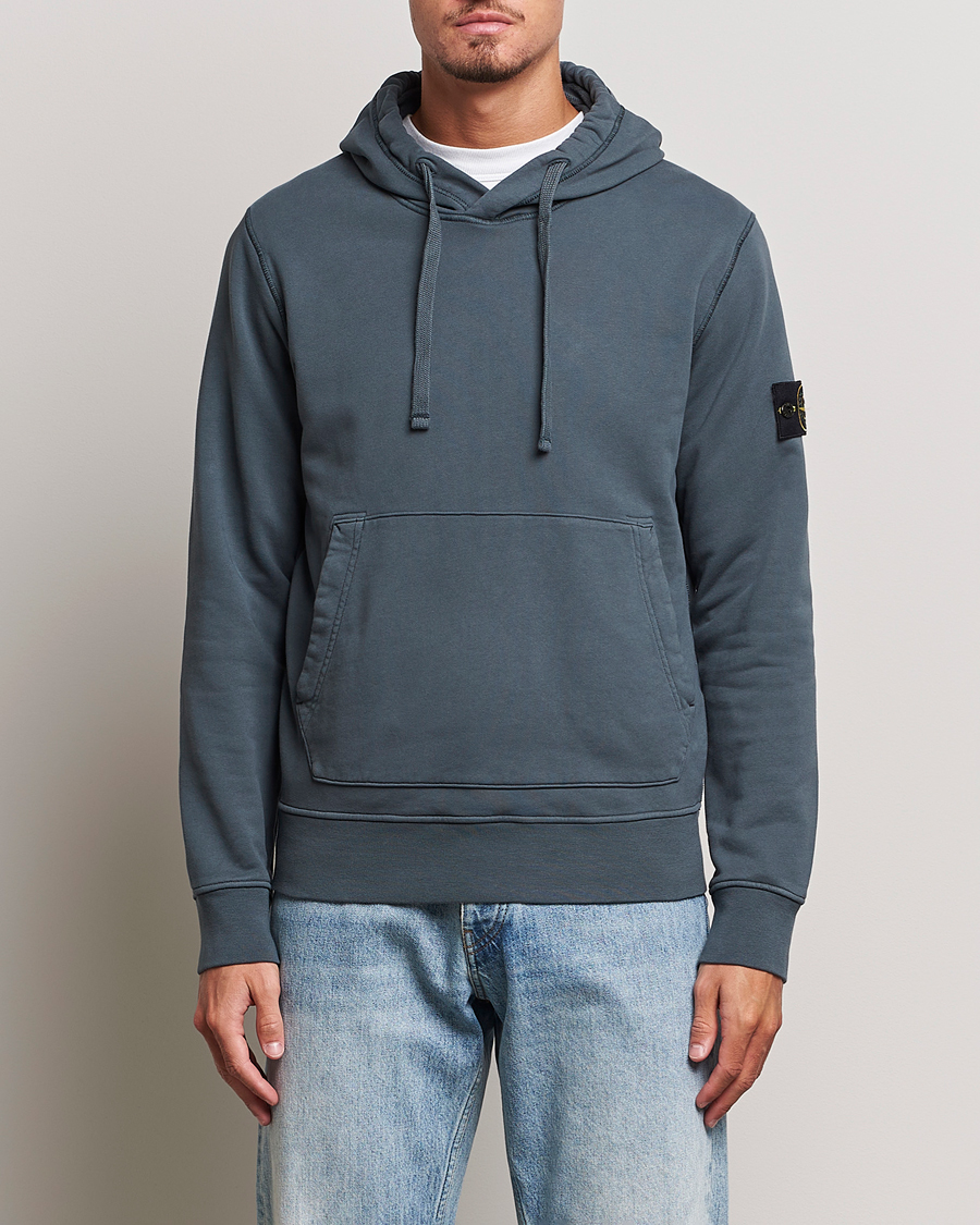Homme | Pulls Et Tricots | Stone Island | Garment Dyed Fleece Hood Lead Grey