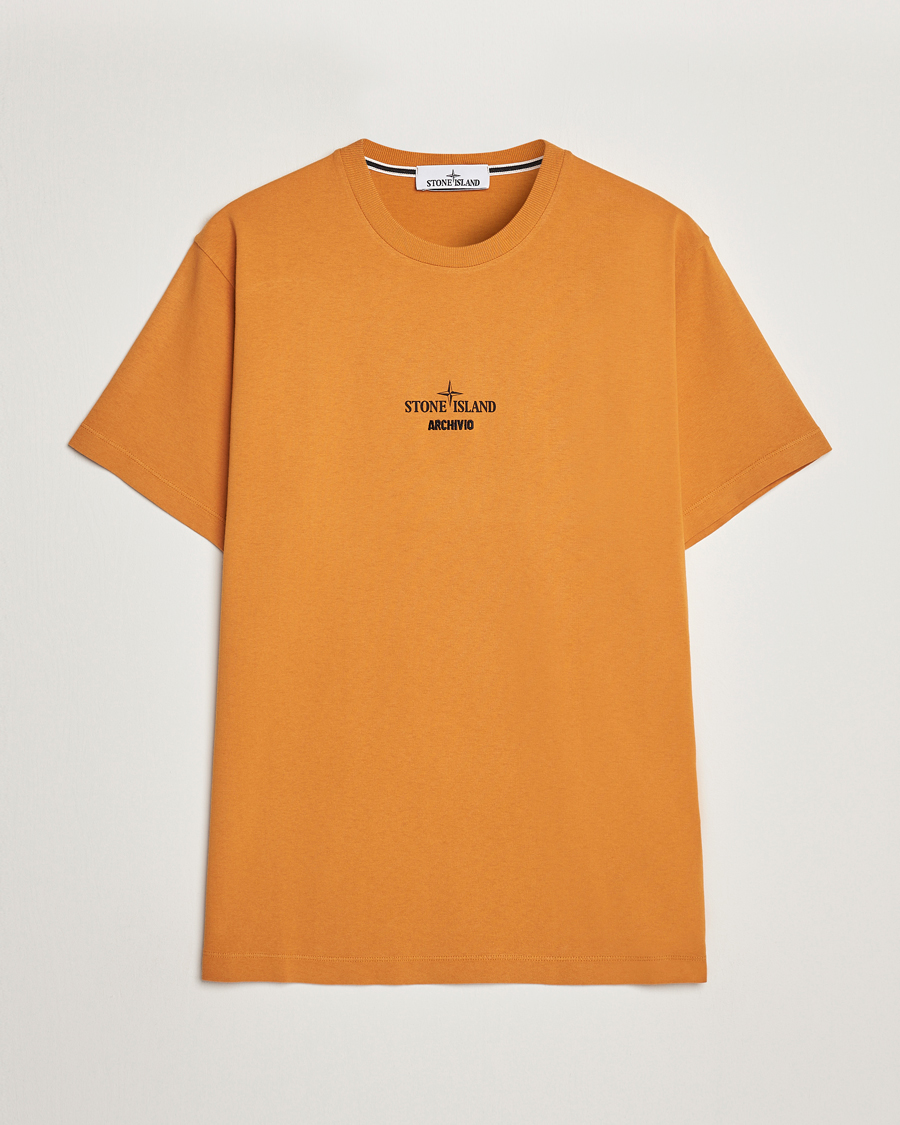 Homme | T-shirts | Stone Island | Garment Dyed Archivio T-Shirt Rust