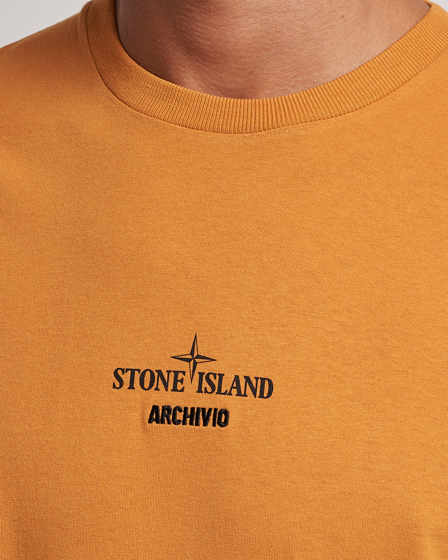 Homme | T-shirts | Stone Island | Garment Dyed Archivio T-Shirt Rust