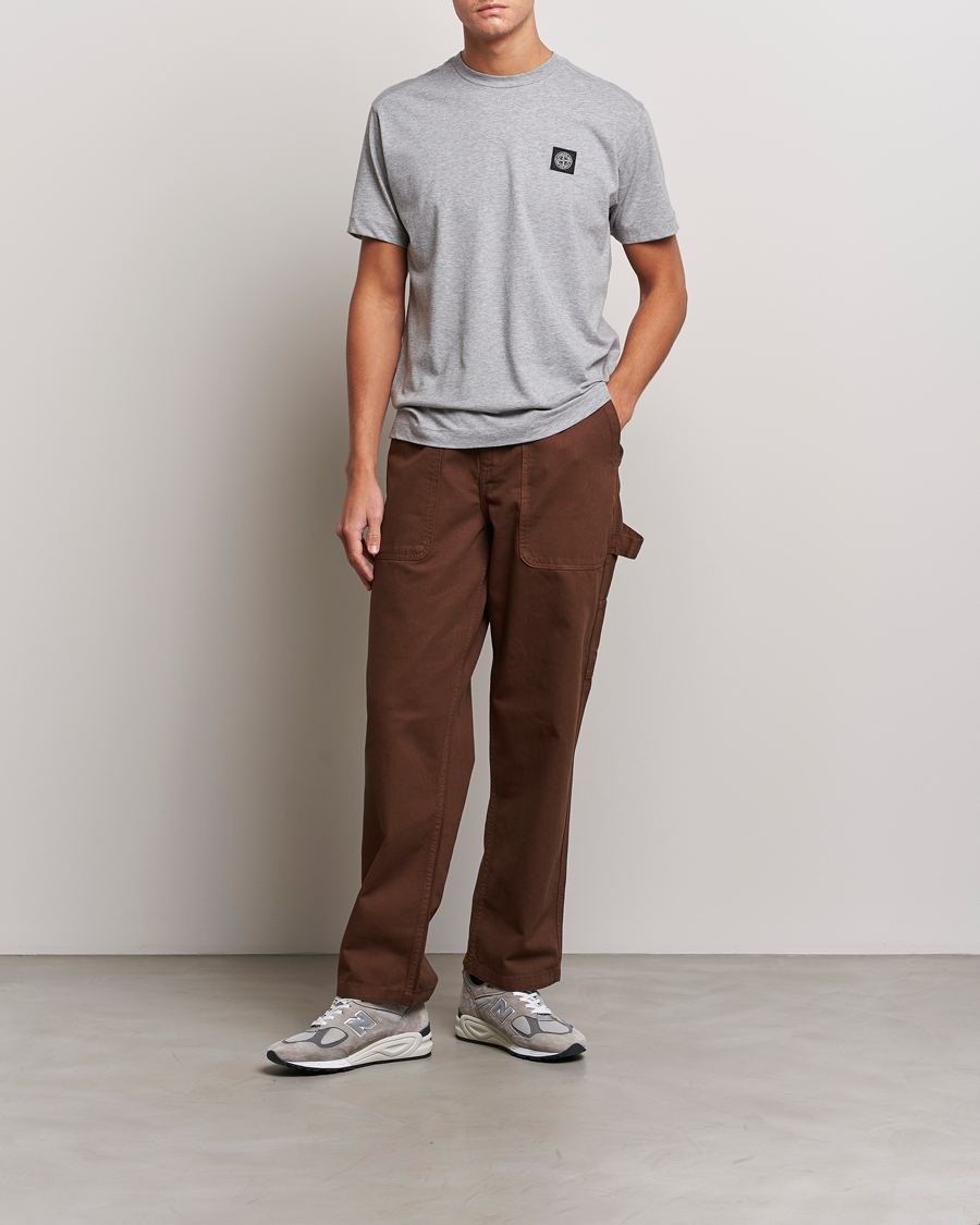 Homme | T-shirts | Stone Island | Garment Dyed Jersey T-Shirt Melange Grey