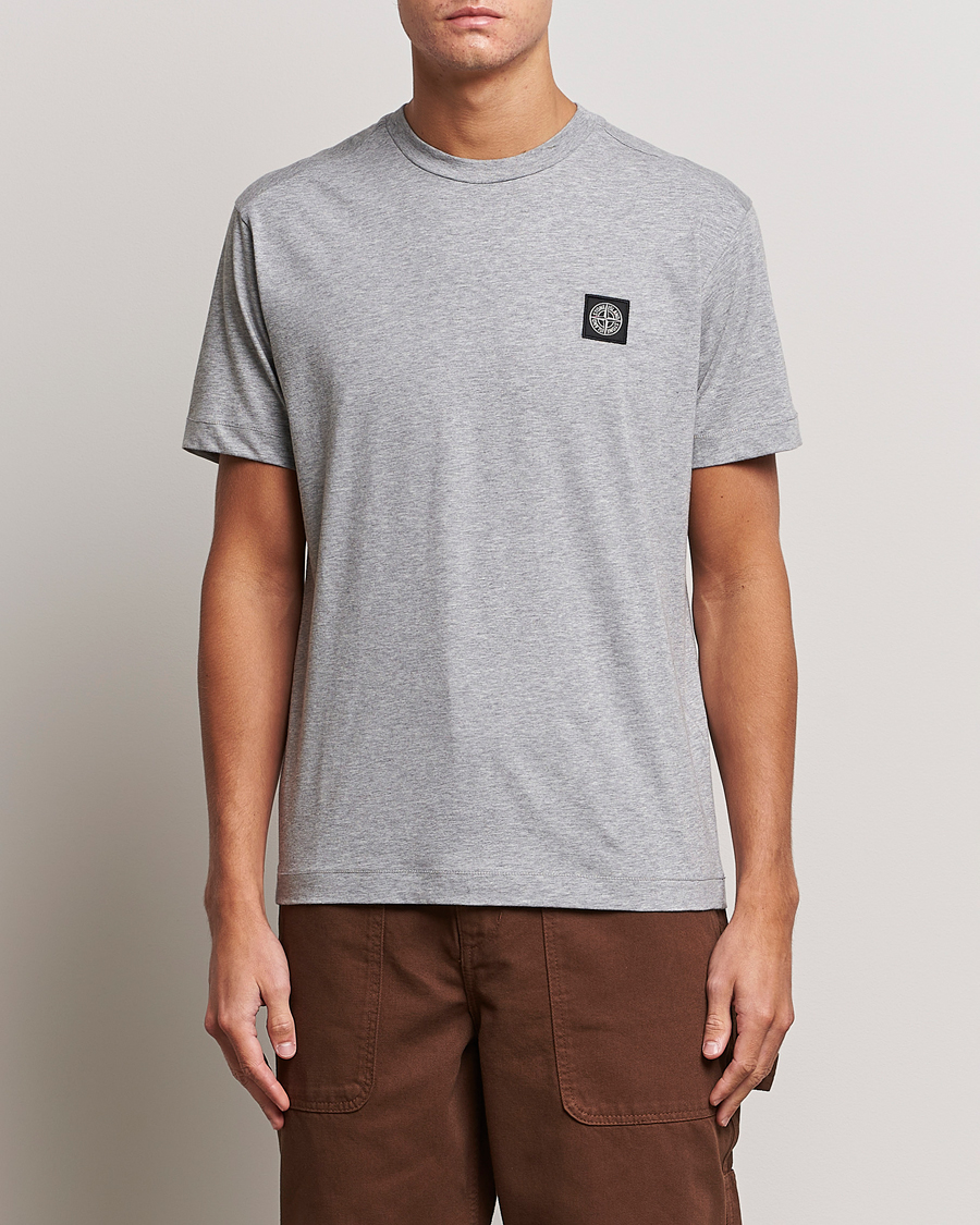 Homme | T-shirts | Stone Island | Garment Dyed Jersey T-Shirt Melange Grey