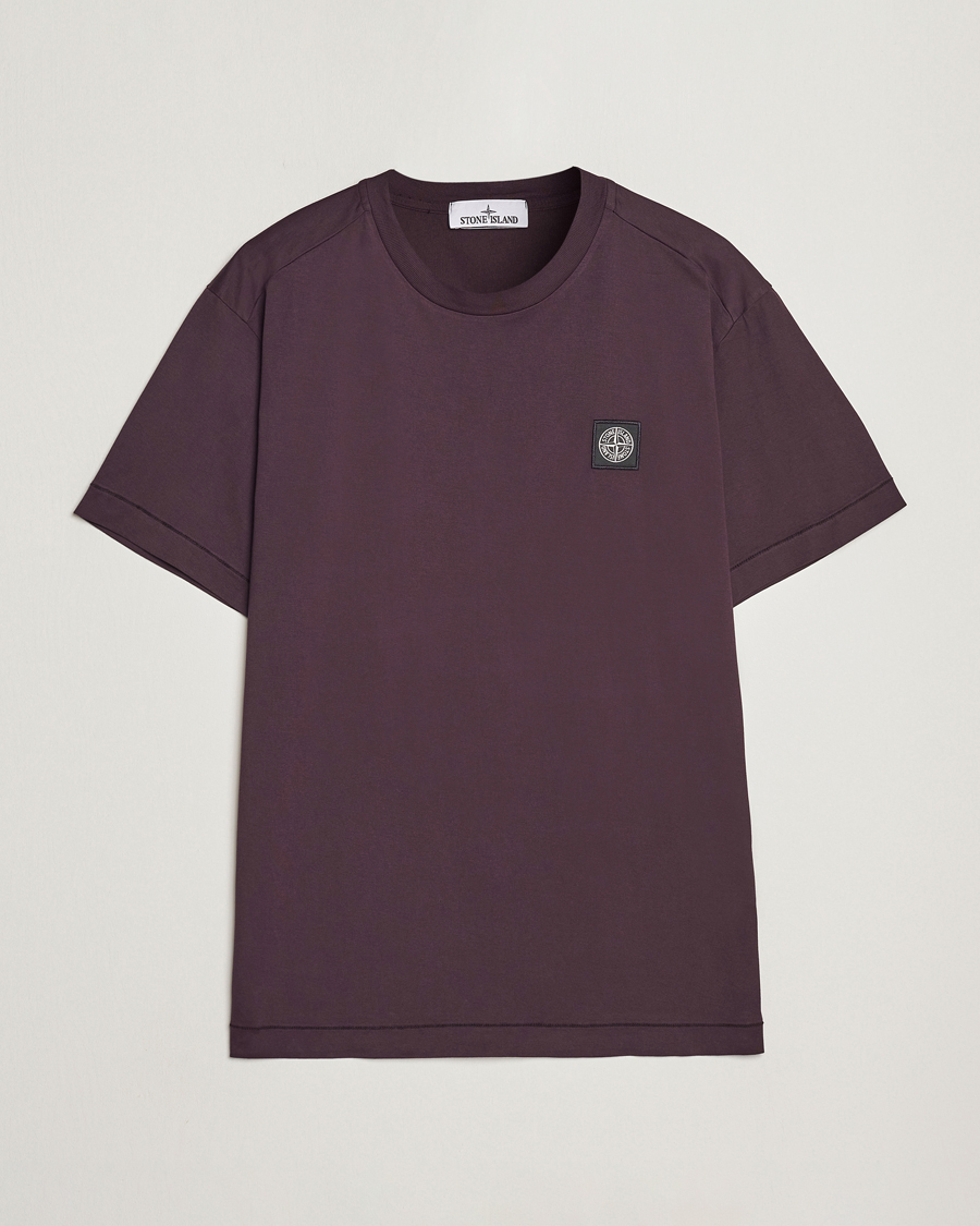 Homme | T-shirts | Stone Island | Garment Dyed Jersey T-Shirt Dark Burgundy