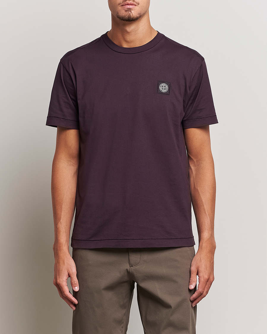 Homme | T-shirts | Stone Island | Garment Dyed Jersey T-Shirt Dark Burgundy